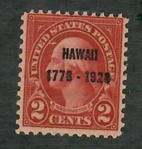 647 Hawaii Overprint Mint Hinged single