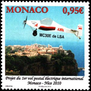 Monaco #2604, Complete Set, 2010, Aviation - Airplanes, Never Hinged