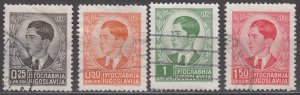 Yugoslavia Scott #142-145 1939-1940 Used