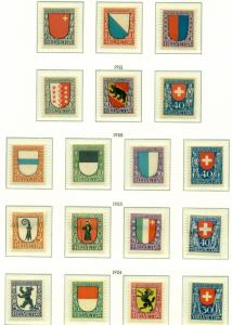 SWITZERLAND Collection 1862-1979 Lighthouse hingeless albums, NH & H, Cat $1,330