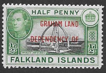 Graham Land Dependency of Falkland Islands  Scott 2L1  Mint