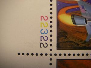 Scott 2543, $2.90 Futuristic Shuttle, PB4 #22322 1 LL, MNH Priority Mail Beauty