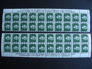 Canada precancel warning strips 20 MNH 2c cameo QEII Ut 402xx L margin has thins