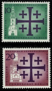 GERMANY BERLIN 1961 CHURCHES DAY SET MINT (NH) SG B210-11 Wmk.294 P.14 SUPERB