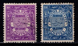 Egypt 1926 Official Service, 10m & 15m [Used]