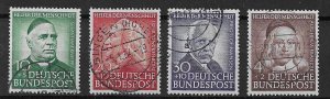 GERMANY (WEST) 1953 Humanitarian Relief Fund set of 4 - 37865