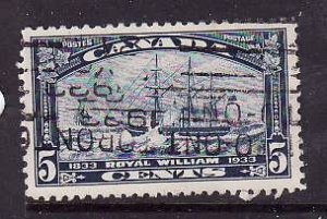 Canada-Sc#204-used 5c Royal William-Ship-Cdn1060-1933-