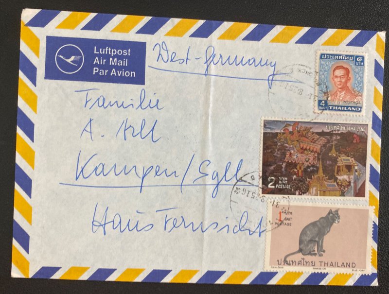 1951 Bangkok Thailand Airmail Cover To Kampen Germany