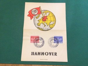 Germany Hanover Export  Messe 1948 souvenir stamps postal page  62415