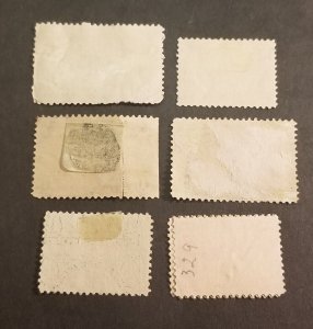 US Scott 230 295 323 324 328 329 Vintage 1893-1907 Used Stamp Lot z1649 