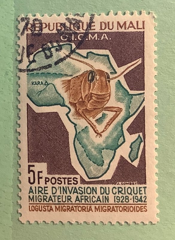 Mali 1964 Scott 58 used - 5 Fr,  Fight against the migratory locust