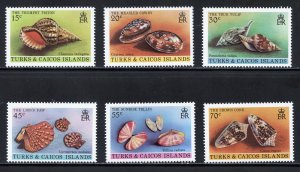 Turks and Caicos 434-39 MLH, Sea Shell Set. from 1980.