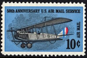 SC#C74 10¢ Air Mail Anniversary Single (1968) MNH