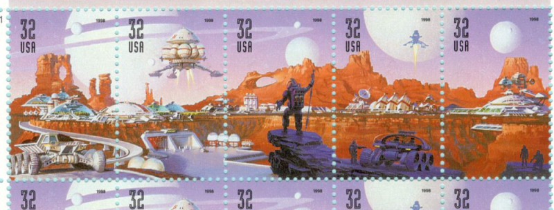 3238 - 3242 Plate Block of 10 stamps - Space Discovery 