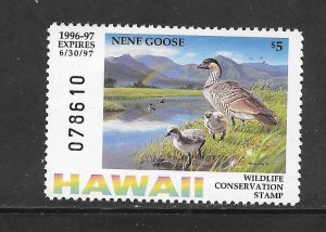 Hawaii 1996 MNH Wildlife Conservations Stamp Nene Goose Single