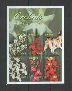 B1544 Burundi Flora Flowers Orchids Of Africa 1Kb Mnh
