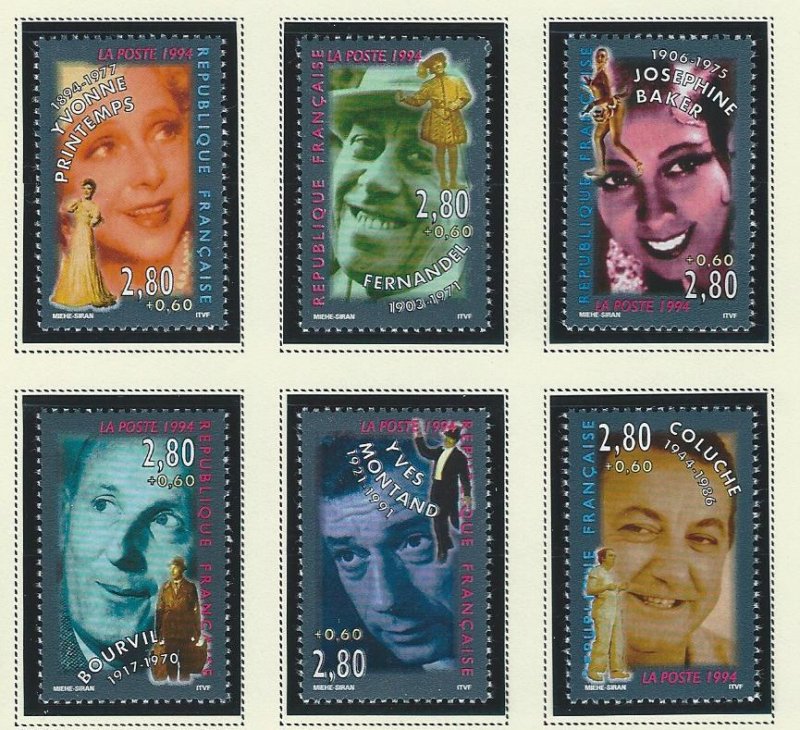 France    mnh Scott Cat # B656-B651