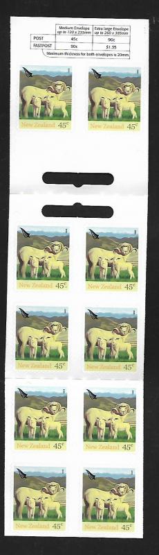 NEW ZEALAND, 1996A, MNH, BOOKLET OF SHEEP