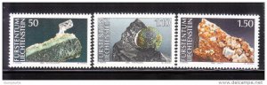 Liechtenstein 1989 Minerals Rock Sc 921-923 MNH A3053