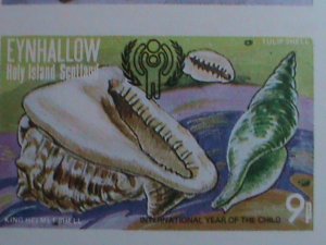 EYNHALLOW-SCOTLAND 1972 -WORLD LOVELY SEA SHELLS  IMPERF-MNH SHEET VERY FINE