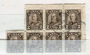 CANADA; 1930 early GV Portrait issue fine used 1c. BLOCK