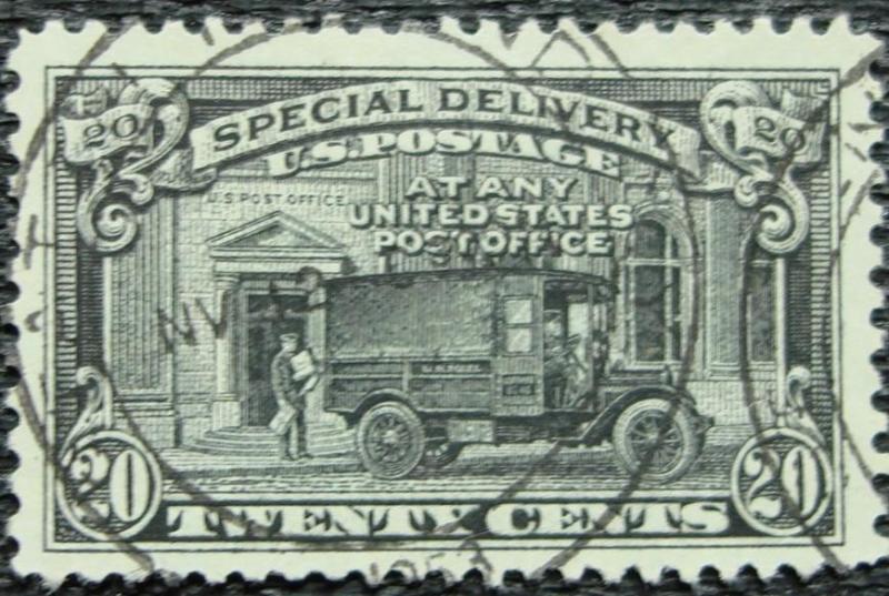 US #E19, Used Single, Motorcycle Delivery, SCV $.25 L3