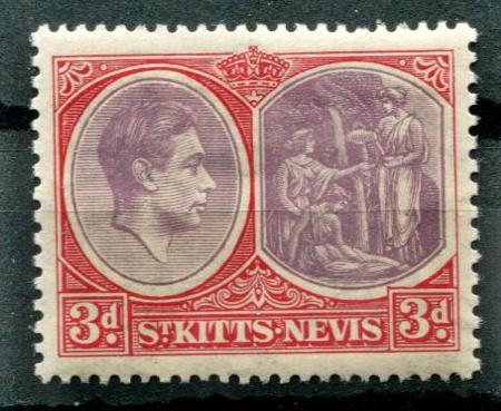 St.Kitts-Nevis   84a Mint OG 1938 3p Medicinal Spring