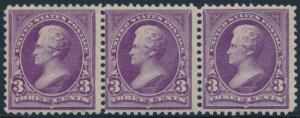 #268 STRIP OF 3 -- VF OG NH -- CV $345 AU6