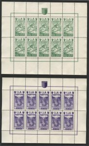 ITALY, LIBERATION ISSUE 1945 AOSTA SET+ 2 SOUVENIR SHEETS