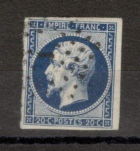 FRANCE - USED STAMP, 20 c - Mi.No. 13 Ic - 1853/1854.