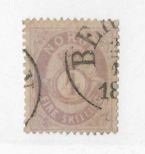 Norway Sc #19 4sk violet used VF