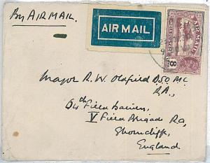 AIRPLANES : INDIA - COVER to ENGLAND 1930