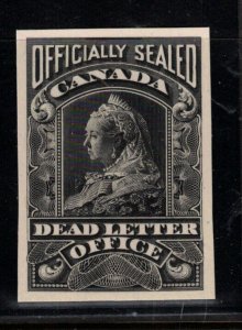 Canada #OX2P Extra Fine Plate Proof In Black On Card