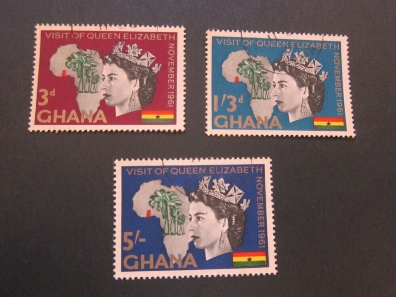 Ghana 1961 Sc 107-09 set FU