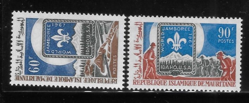 Mauritania 1967 Boy Scout Jamboree Farragut Idaho Sc 230-231 MNH A886