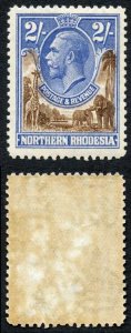 North Rhodesia SG11 2/- Mint (part gum) Fresh Colour Cat 32 pounds