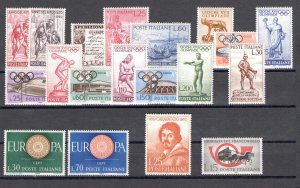 1960-1969 Italy Republic, New Stamps, Complete Vintages SPECIAL OFFER (Without G