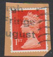 GB QE II Machin SG U2968b - 1st vermillion  - date code M15L - Source  C 