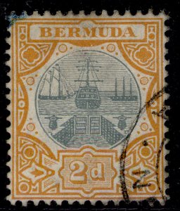 BERMUDA EDVII SG39, 2d grey & orange, USED. Cat £10.