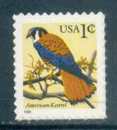 3031 1c American Kestrel Fine MNH Plt/4 UR 5655 E9206