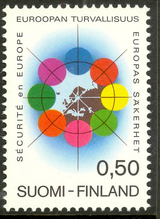 FINLAND 1972 European Security and Cooperation Prep Conference Issue Sc 523 MNH