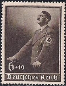 Germany #B140 6pf + 19pf Adolf Hitler mint OG NH VF