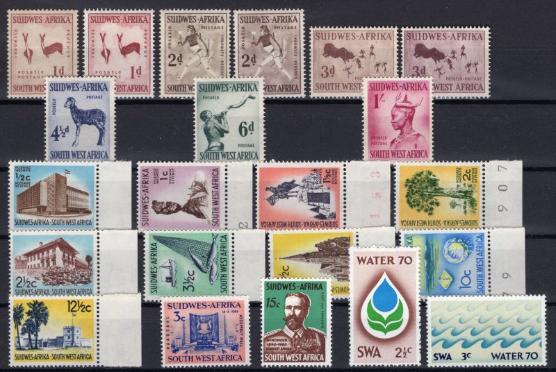 South West Africa: Nice Lot Older MNH/Mint Stamps