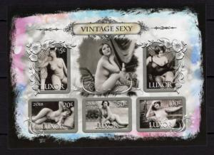 1pcs Nude Art VINTAGE Sexy Models Imperf  -Private Local issue/ not MNH