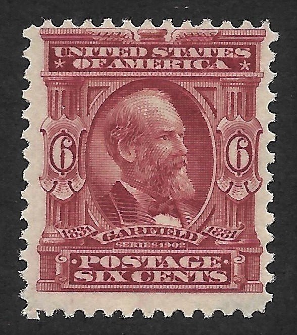 Doyle's_Stamps: Scott #305**  F-VF  6c Garfield 1902-03 Series Issue