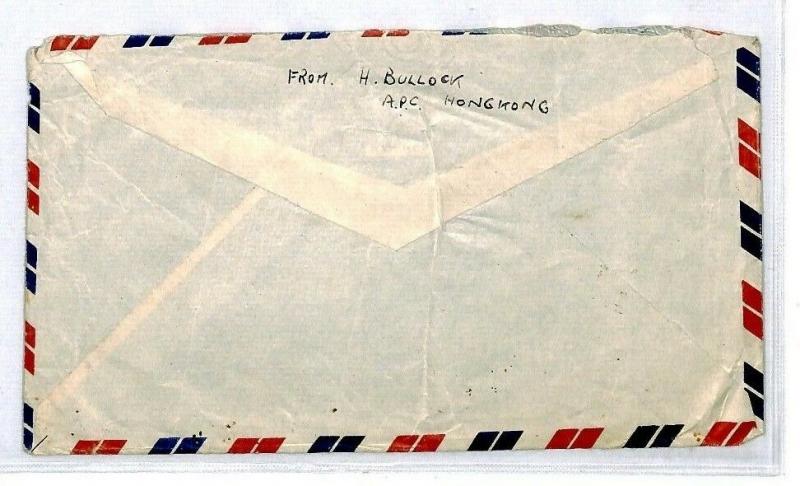 Hong Kong Air Mail Cover $1.60c Rate Commercial Kent{samwells-covers}1947 CS235