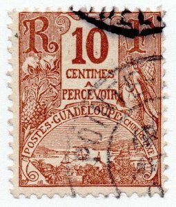 (I.B) France Colonial Revenue : Guadeloupe Post Tax 10c