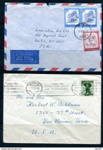 Austria 1953/1980 2 Covers to USA 12107