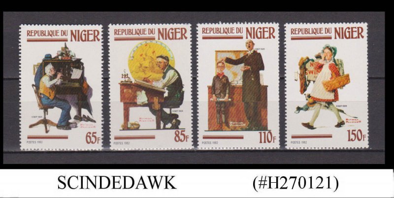 NIGER - 1982 NORMAN ROCKWELL - 4V - MINT NH