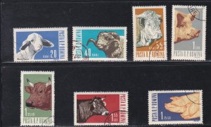 Romania # 1527-1533, Farm Animals, Complete Set, Used